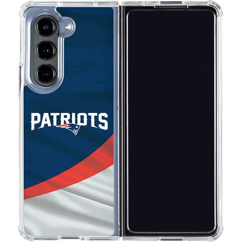 NFL New England Patriots Galaxy Z Fold5 5G Clear Case