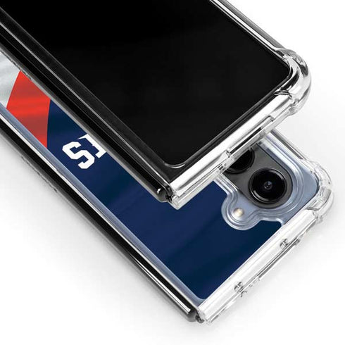 NFL New England Patriots Galaxy Z Fold5 5G Clear Case