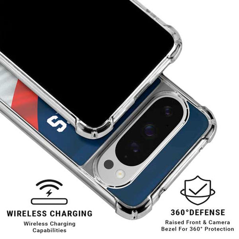 NFL New England Patriots Google Pixel 10 Pro XL Clear Case