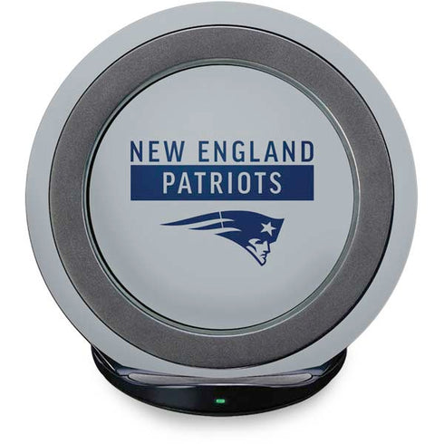 NFL New England Patriots Grey Performance Series Fast Charge Wireless Charging Stand Skin
