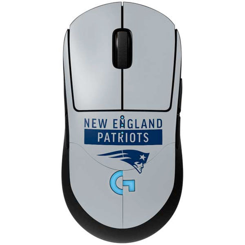 NFL New England Patriots Grey Performance Series G Pro Wireless Gaming Mouse Skin