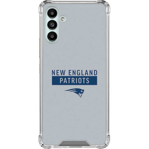NFL New England Patriots Grey Performance Series Galaxy A13 5G Clear Case