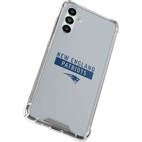 NFL New England Patriots Grey Performance Series Galaxy A13 5G Clear Case