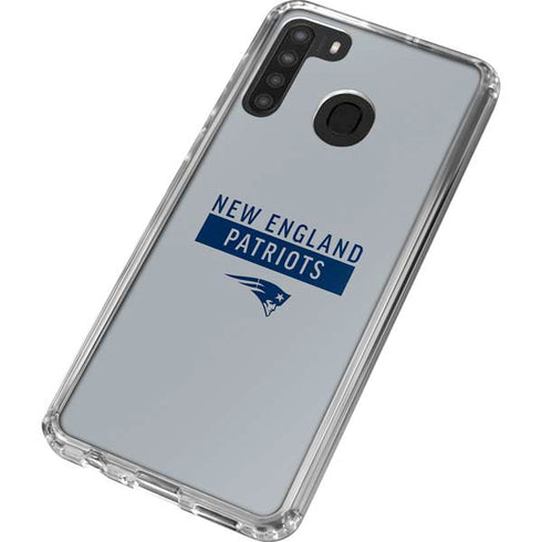 NFL New England Patriots Grey Performance Series Galaxy A21 Clear Case