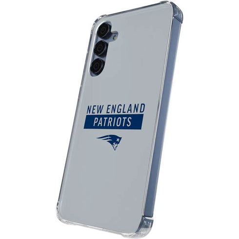 NFL New England Patriots Grey Performance Series Galaxy A35 5G Clear Case