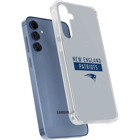 NFL New England Patriots Grey Performance Series Galaxy A35 5G Clear Case
