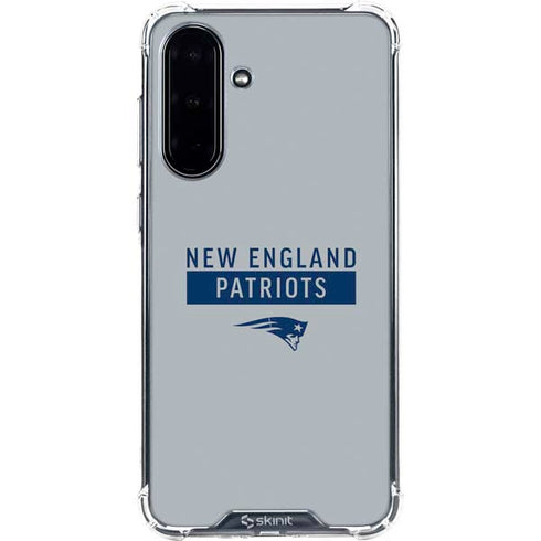 NFL New England Patriots Grey Performance Series Galaxy A36 5G Clear Case