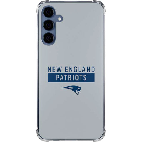 NFL New England Patriots Grey Performance Series Galaxy A55 5G Clear Case