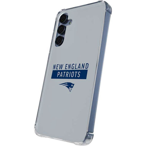 NFL New England Patriots Grey Performance Series Galaxy A55 5G Clear Case