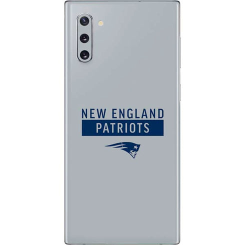 NFL New England Patriots Grey Performance Series Galaxy Note 10 Skin