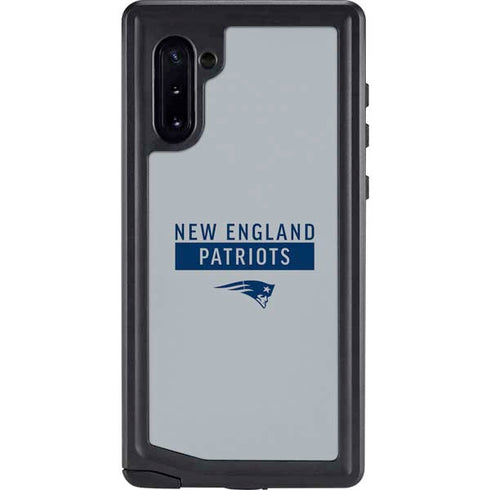 NFL New England Patriots Grey Performance Series Galaxy Note 10 Waterproof Case