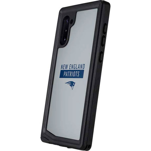 NFL New England Patriots Grey Performance Series Galaxy Note 10 Waterproof Case