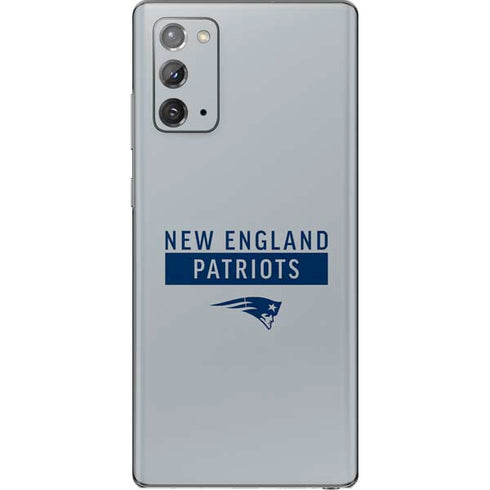 NFL New England Patriots Grey Performance Series Galaxy Note20 5G Skin