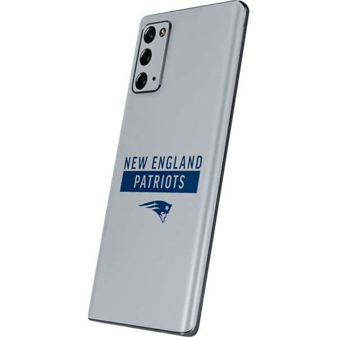NFL New England Patriots Grey Performance Series Galaxy Note20 5G Skin