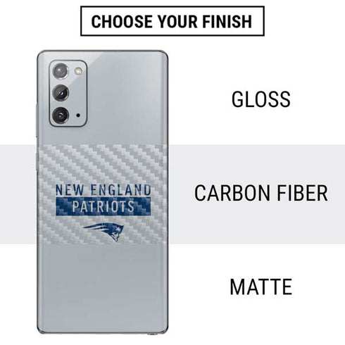 NFL New England Patriots Grey Performance Series Galaxy Note20 5G Skin