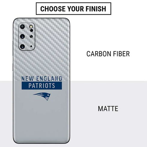 NFL New England Patriots Grey Performance Series Galaxy S20 Plus Skin