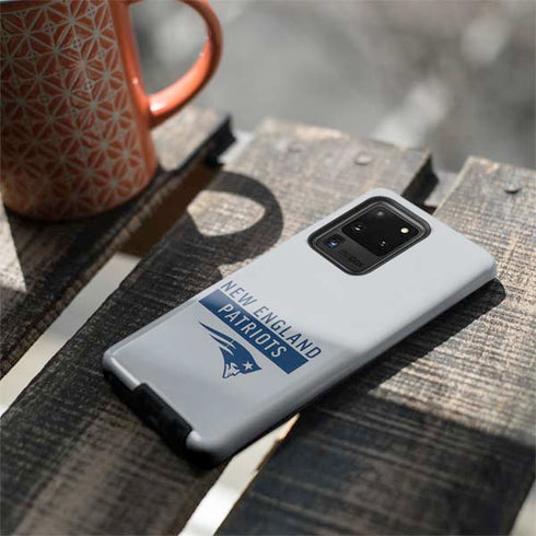 NFL New England Patriots Grey Performance Series Galaxy S20 Ultra 5G Pro Case