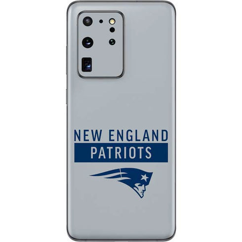 NFL New England Patriots Grey Performance Series Galaxy S20 Ultra 5G Skin