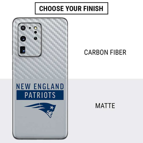NFL New England Patriots Grey Performance Series Galaxy S20 Ultra 5G Skin