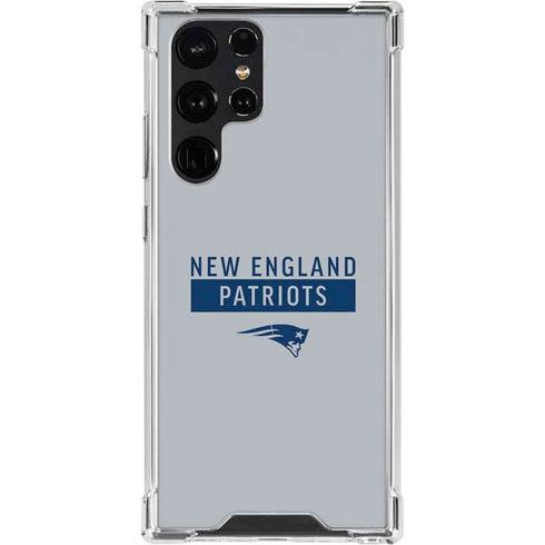 NFL New England Patriots Grey Performance Series Galaxy S23 Ultra Clear Case