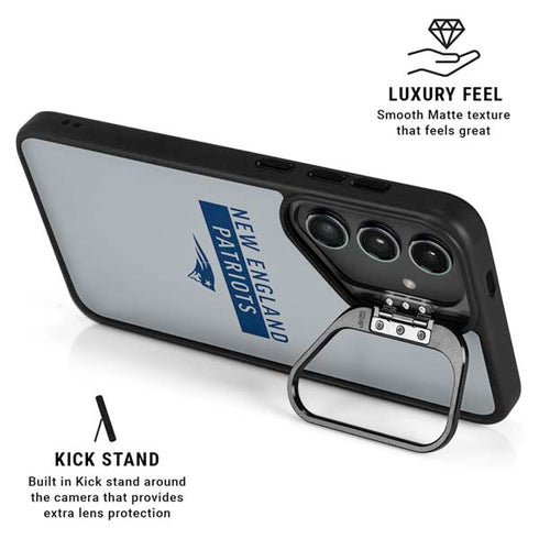 NFL New England Patriots Grey Performance Series Galaxy S24 Plus Kickstand Case