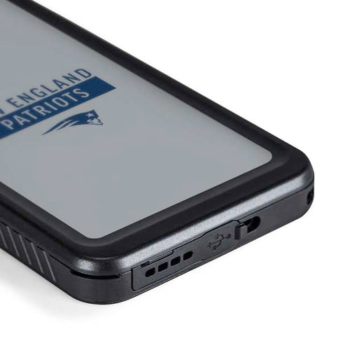 NFL New England Patriots Grey Performance Series Galaxy S24 Plus Waterproof Case