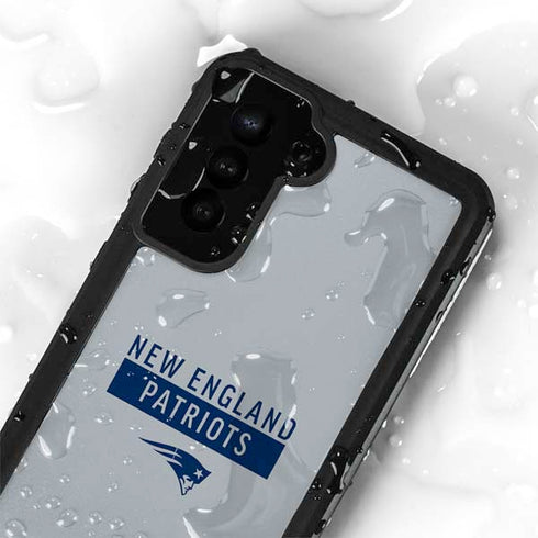 NFL New England Patriots Grey Performance Series Galaxy S24 Plus Waterproof Case