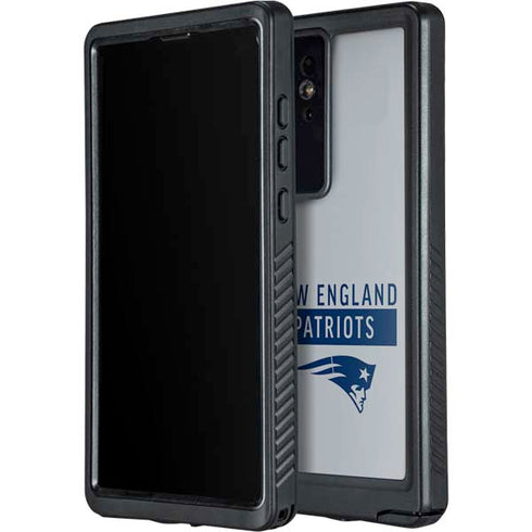 NFL New England Patriots Grey Performance Series Galaxy S24 Ultra Waterproof Case