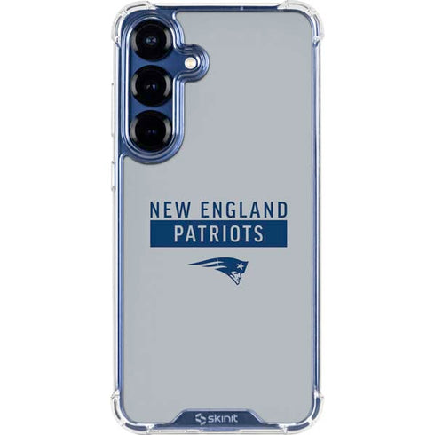 NFL New England Patriots Grey Performance Series Galaxy S25 Plus Clear Case