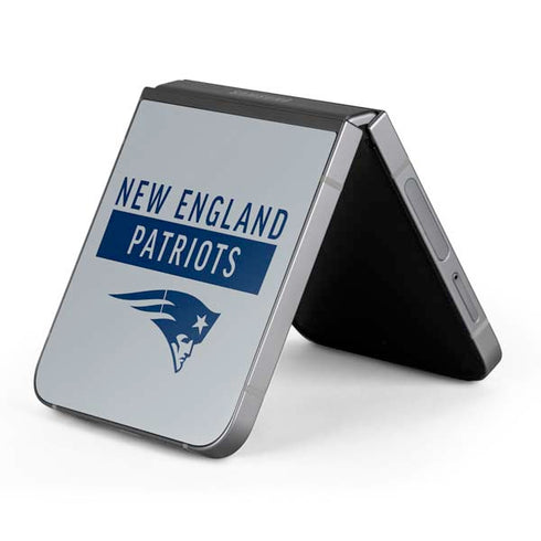 NFL New England Patriots Grey Performance Series Galaxy Z Flip6 Skin
