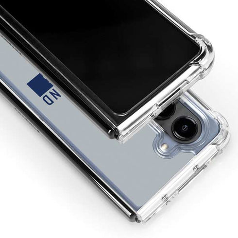 NFL New England Patriots Grey Performance Series Galaxy Z Fold5 5G Clear Case