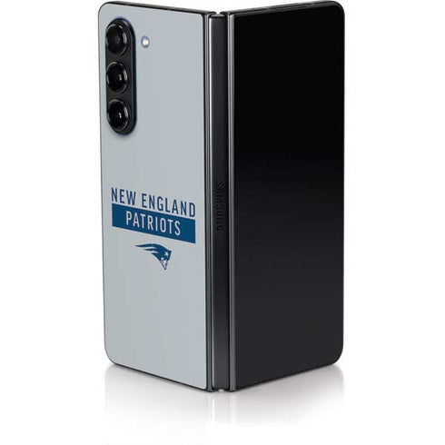 NFL New England Patriots Grey Performance Series Galaxy Z Fold5 5G Skin