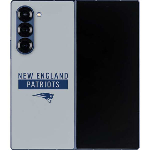 NFL New England Patriots Grey Performance Series Galaxy Z Fold6 Skin