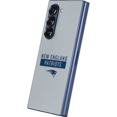NFL New England Patriots Grey Performance Series Galaxy Z Fold6 Skin