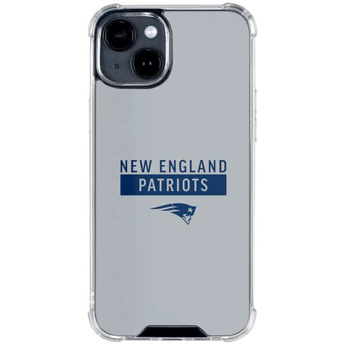 NFL New England Patriots Grey Performance Series iPhone 15 Clear Case