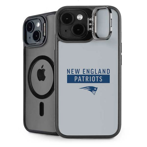 NFL New England Patriots Grey Performance Series iPhone 15 Plus Kickstand Case