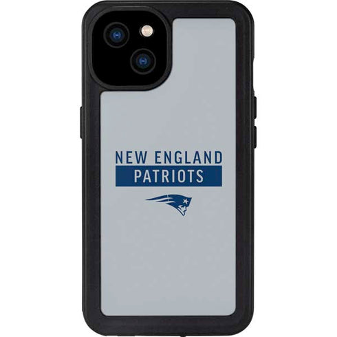 NFL New England Patriots Grey Performance Series iPhone 15 Plus Waterproof Case