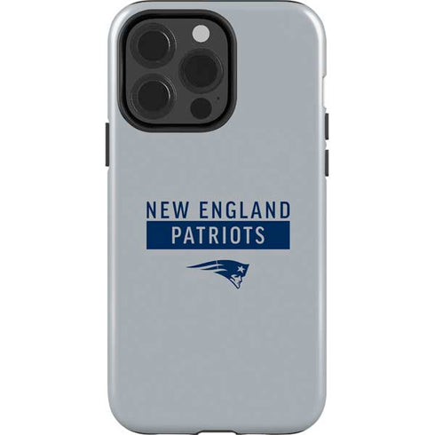 NFL New England Patriots Grey Performance Series iPhone 15 Pro Impact Case
