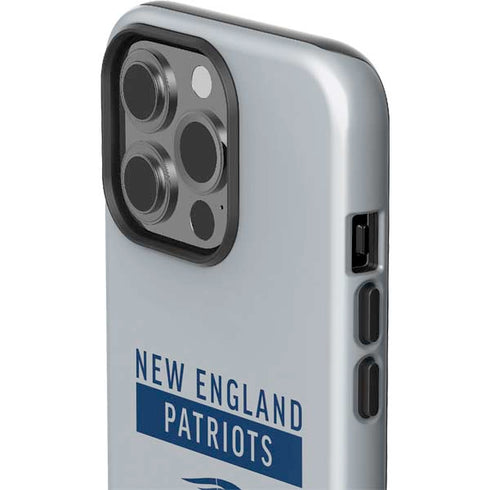 NFL New England Patriots Grey Performance Series iPhone 15 Pro Impact Case