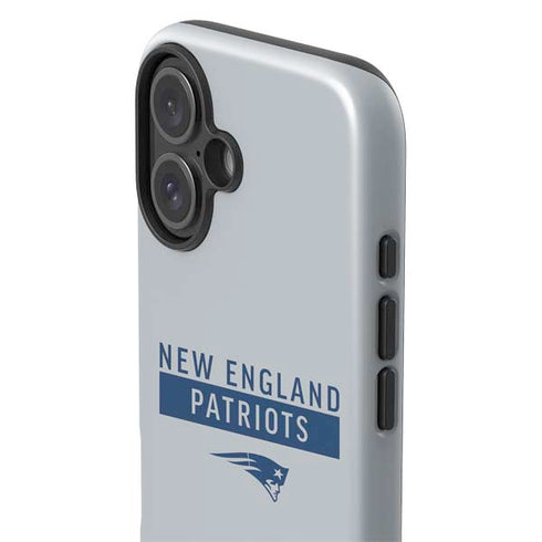 NFL New England Patriots Grey Performance Series iPhone 16 Plus Impact Case