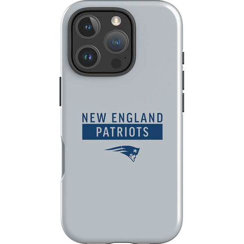 NFL New England Patriots Grey Performance Series iPhone 16 Pro Impact Case