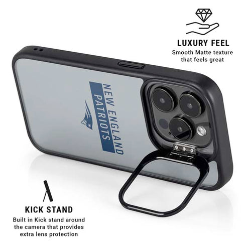 NFL New England Patriots Grey Performance Series iPhone 16 Pro Kickstand Case