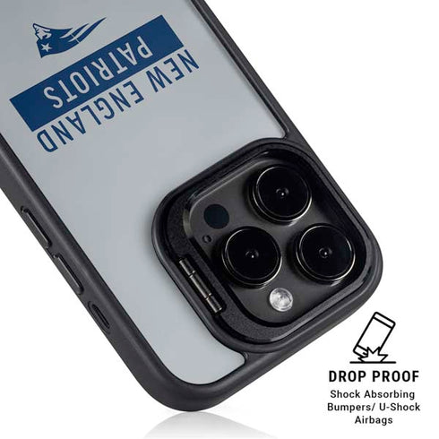 NFL New England Patriots Grey Performance Series iPhone 16 Pro Kickstand Case