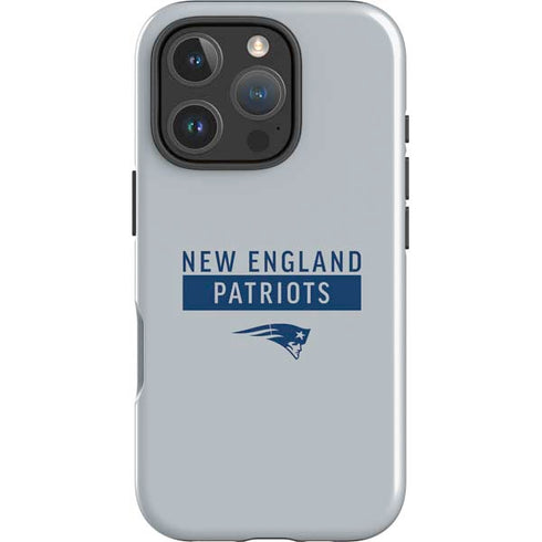 NFL New England Patriots Grey Performance Series iPhone 16 Pro Max Impact Case