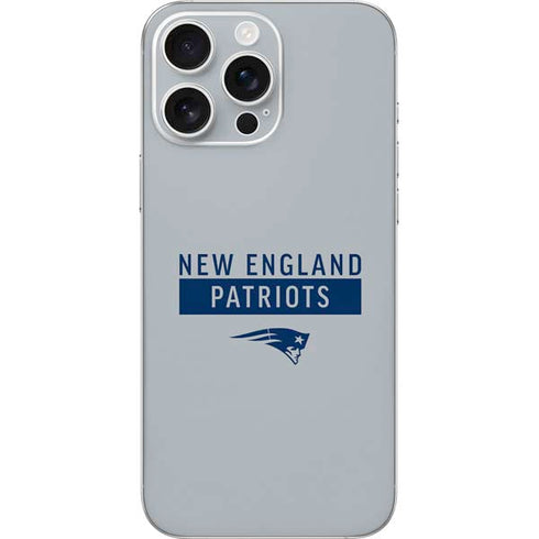 NFL New England Patriots Grey Performance Series iPhone 16 Pro Max Skin
