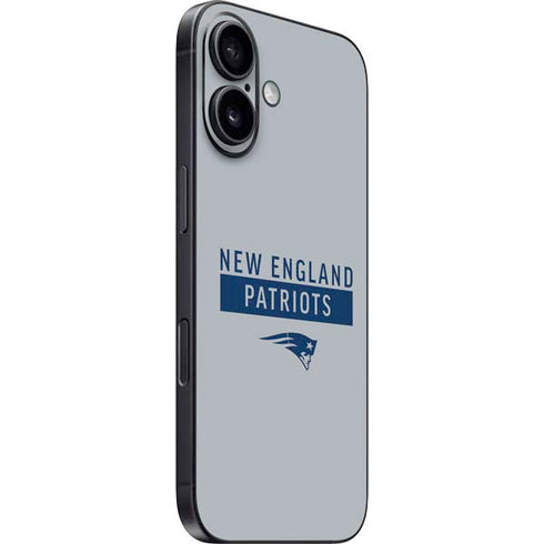 NFL New England Patriots Grey Performance Series iPhone 16 Skin