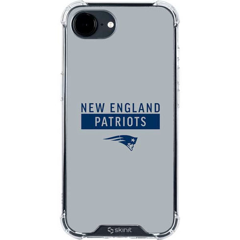 NFL New England Patriots Grey Performance Series iPhone 16e Clear Case