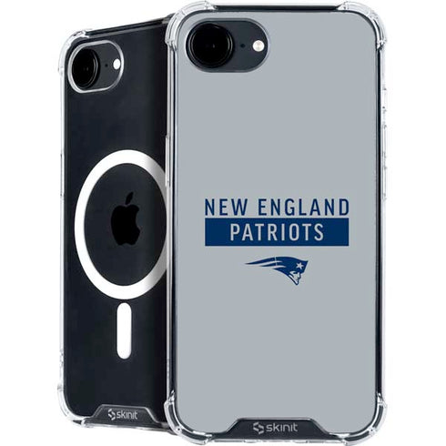 NFL New England Patriots Grey Performance Series iPhone 16e MagSafe Case