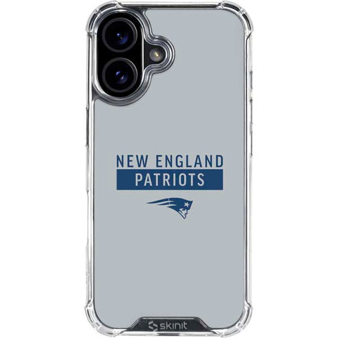 NFL New England Patriots Grey Performance Series iPhone 17 Clear Case