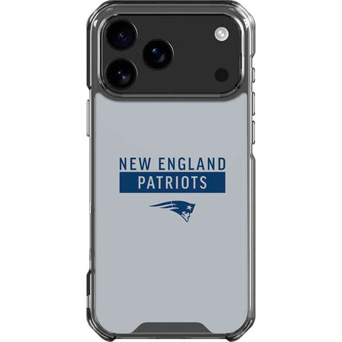 NFL New England Patriots Grey Performance Series iPhone 18 Pro Max Clear Case